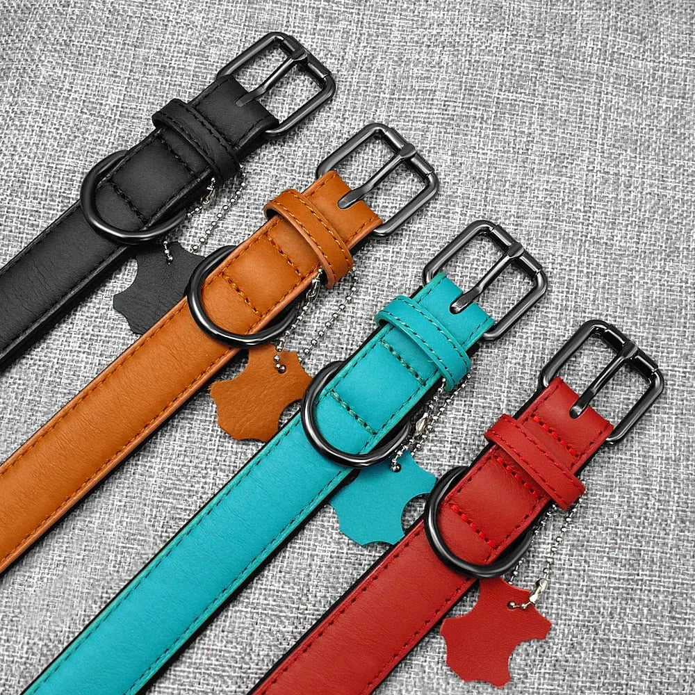 Padded Adjustable Genuine Leather Dog Collar - Superior Comfort & Style WLP Company