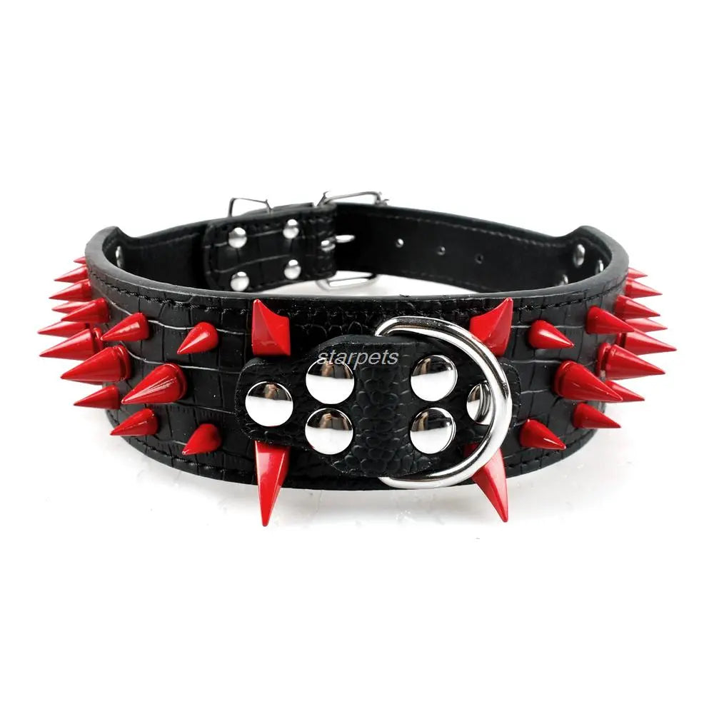 Spiked Leather Dog Collar WLP Company