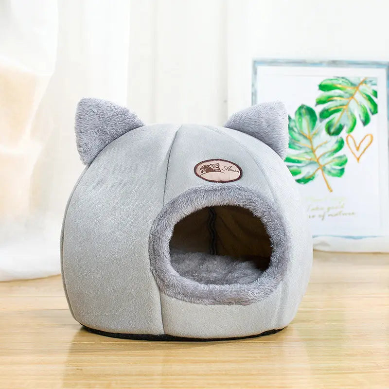 Cozy House Bed with Cat Ears - The Purrfect Comfort Companion WLP Company