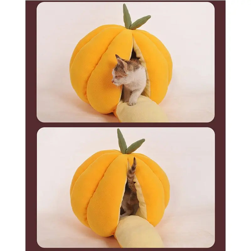 cat nest Y Deep Sleep Pumpkin Nest Semi-Enclosed WLP Company