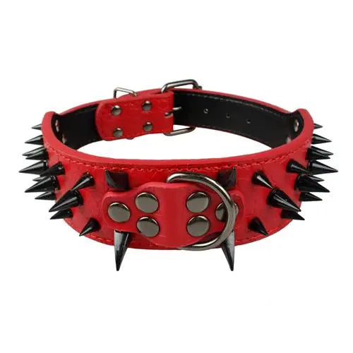Spiked Leather Dog Collar WLP Company