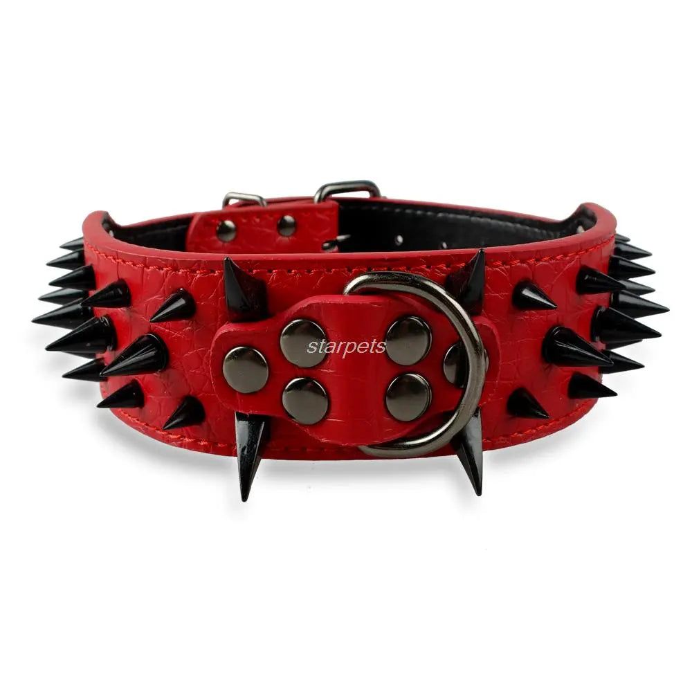 Spiked Leather Dog Collar WLP Company