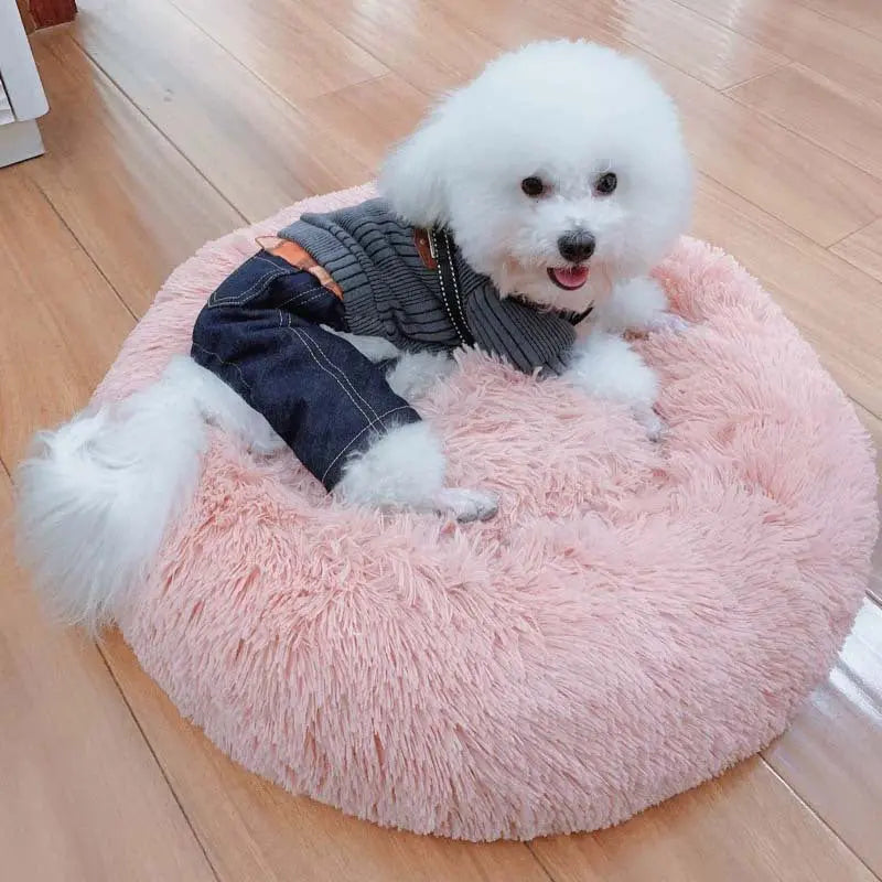 fluffy pet bed Pet's Round Shaped Fluffy Bed WLP Company