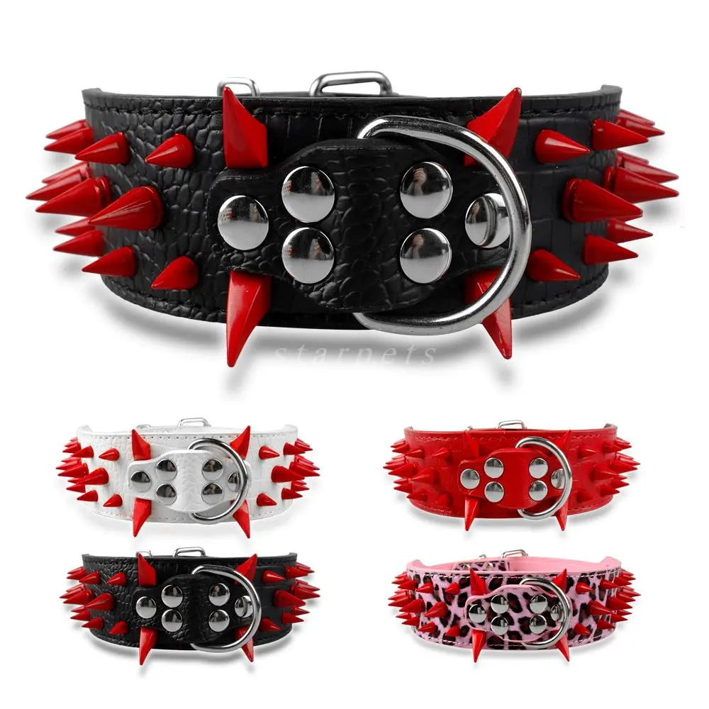 Spiked Leather Dog Collar WLP Company