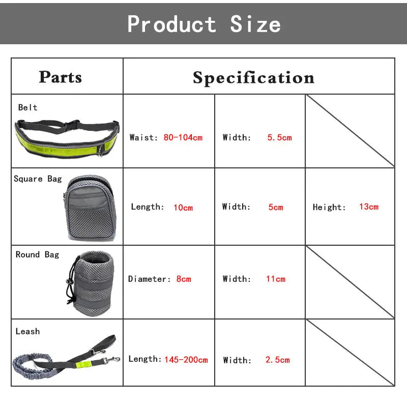 dog leash Hands Free Leash with Belt - Ultimate Comfort & Convenience WLP Company