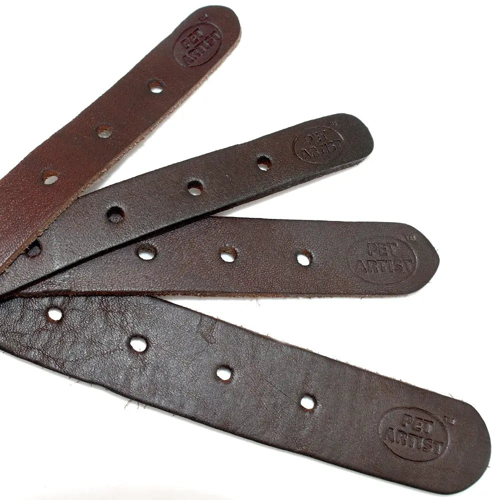 premium leather dog collar Genuine Leather Dog Collar - Timeless Elegance & Comfort WLP Company
