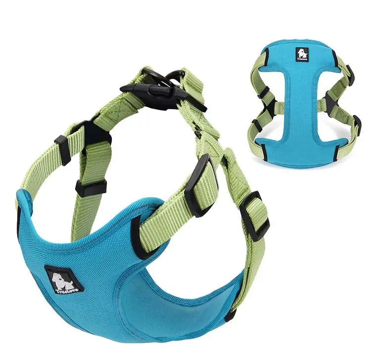 reflective dog harness Adjustable Soft Padded Reflective Dog's Harness - Ultimate Comfort & Safety WLP Company