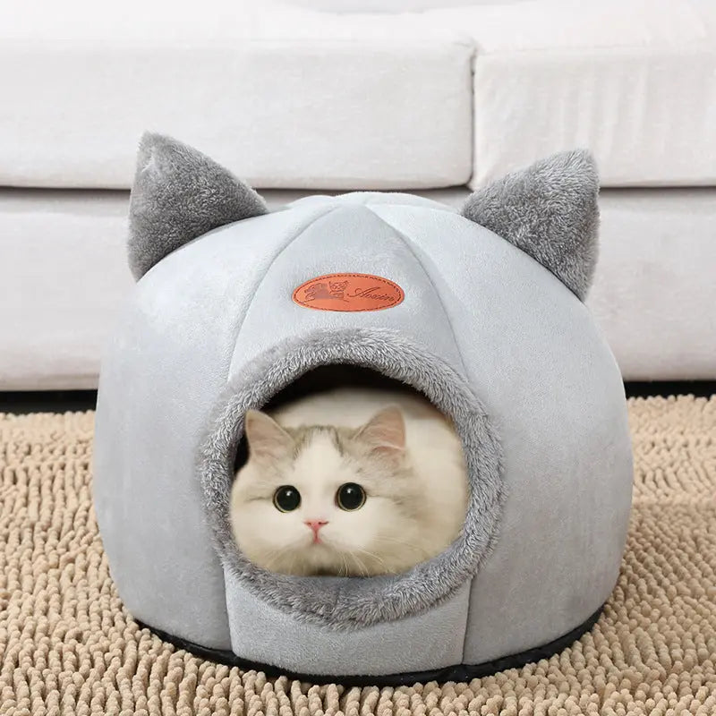 Cozy House Bed with Cat Ears - The Purrfect Comfort Companion WLP Company