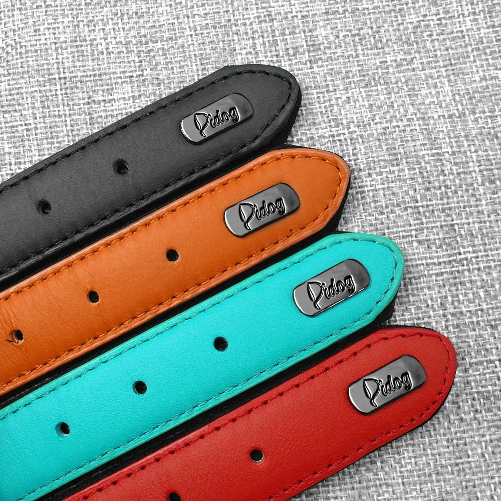 Padded Adjustable Genuine Leather Dog Collar - Superior Comfort & Style WLP Company