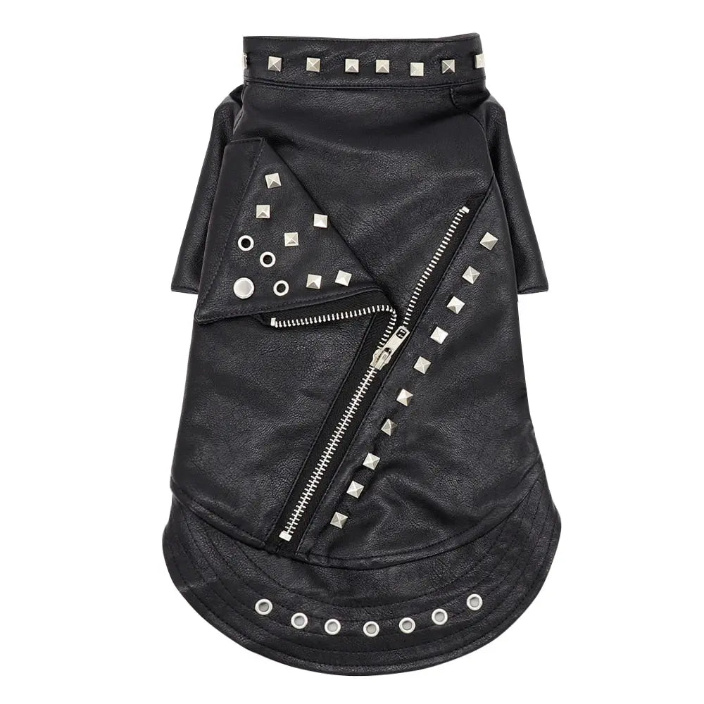 Black Leather Jacket for Cats - Stylish PU Leather Costume WLP Company