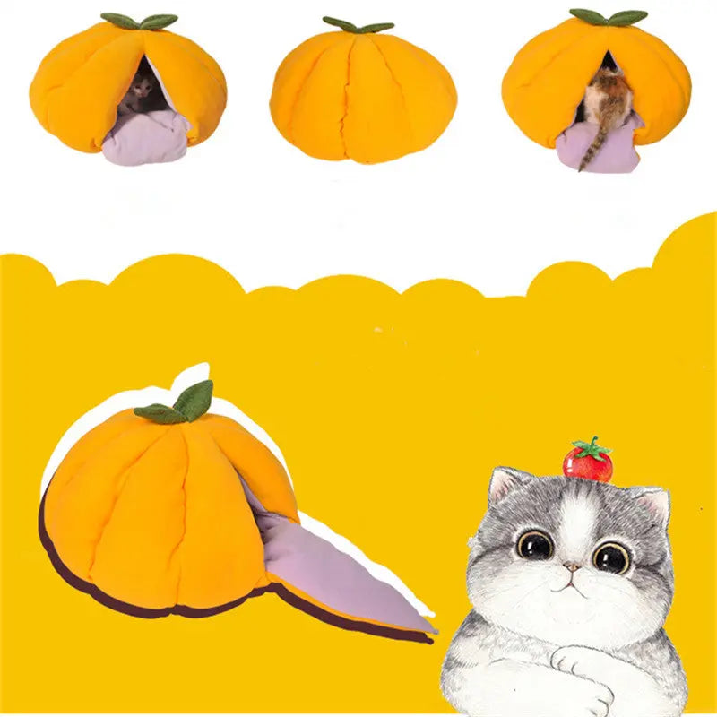cat nest Y Deep Sleep Pumpkin Nest Semi-Enclosed WLP Company