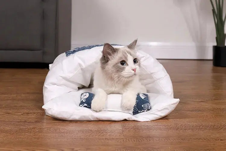 Removable Dog Cat Sleeping Bag - 2-in-1 Cave Bed & Mat Winter Warm WLP Company