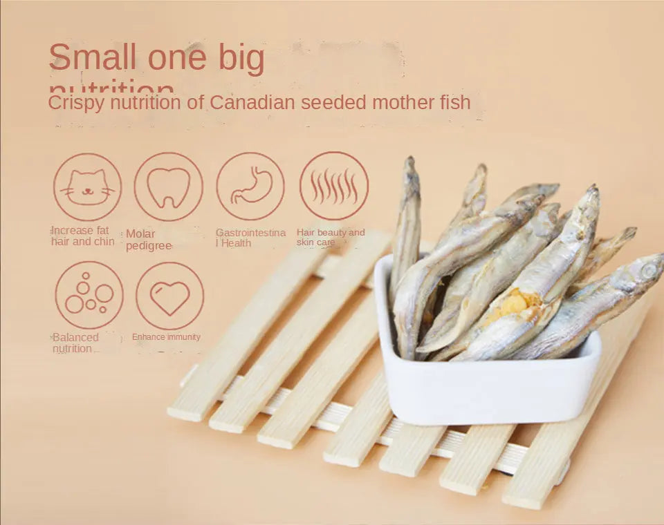 freeze-dried fish Freeze-dried spring fish, cat snacks, dried small fish, pet dogs, freeze-dried beautiful hair and teeth cleaning WLP Company