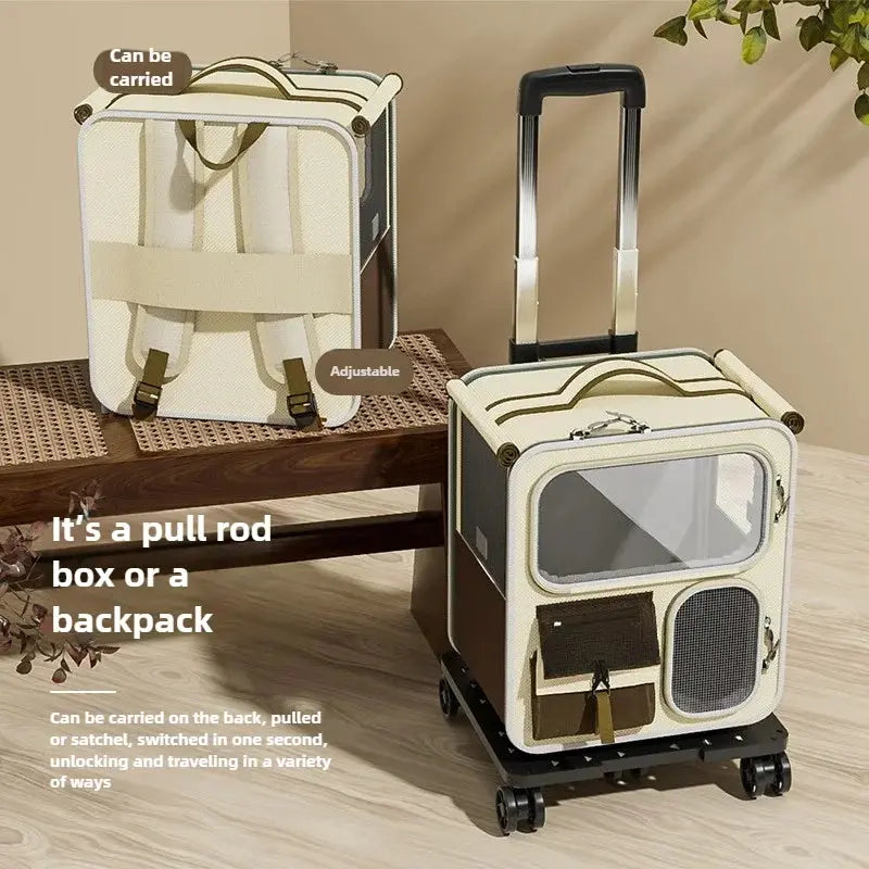 Cat bag Going out Portable cat backpack pet trolley bag Backpack Multi-cat jewelry Dog large capacity suitcase WLP Company