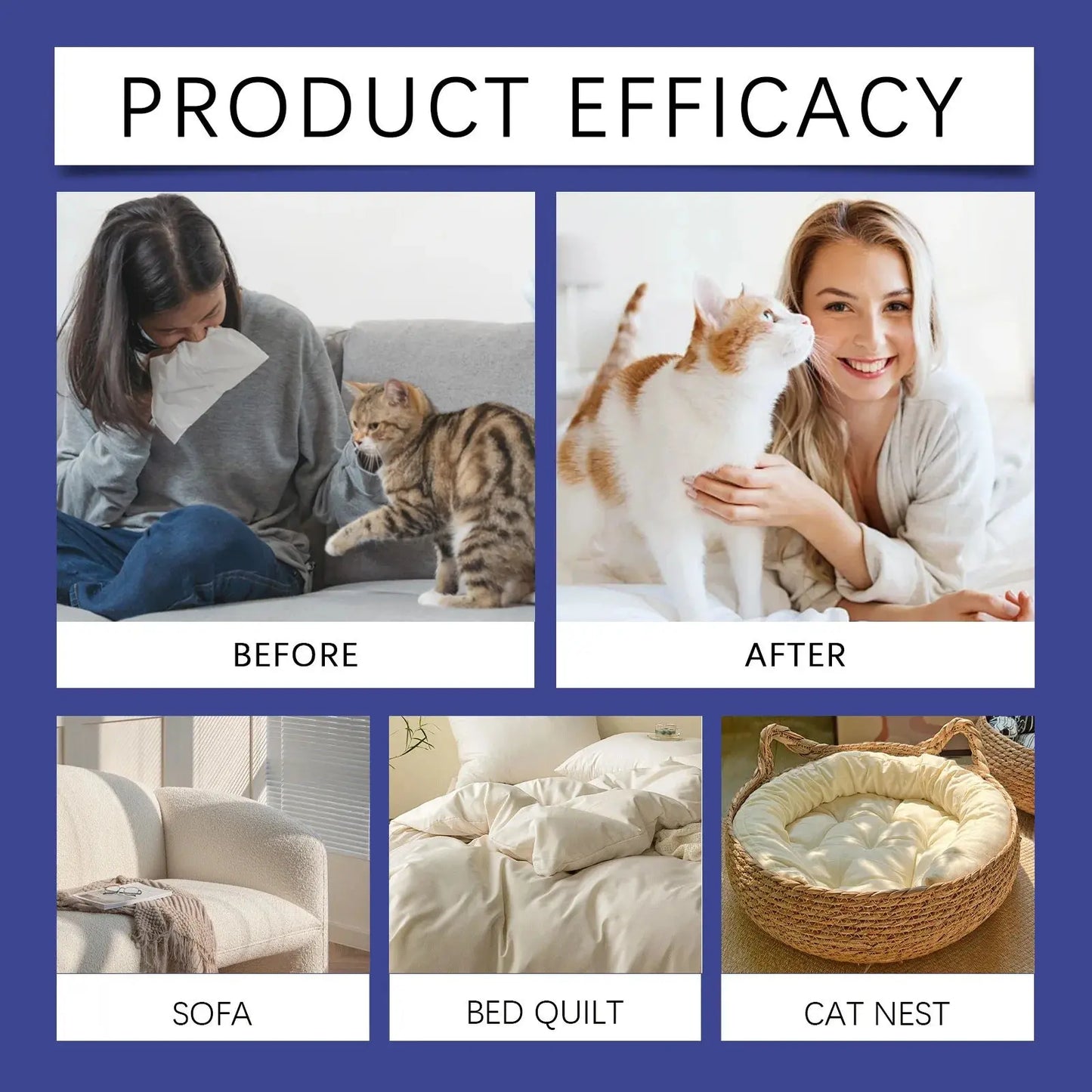 Pet Deodorant Spray for Cats & Dogs - Kitten Puppy Bad Breath Freshener Long-Lasting Perfume Odor Remover Pet Cleaning Supplies WLP Company