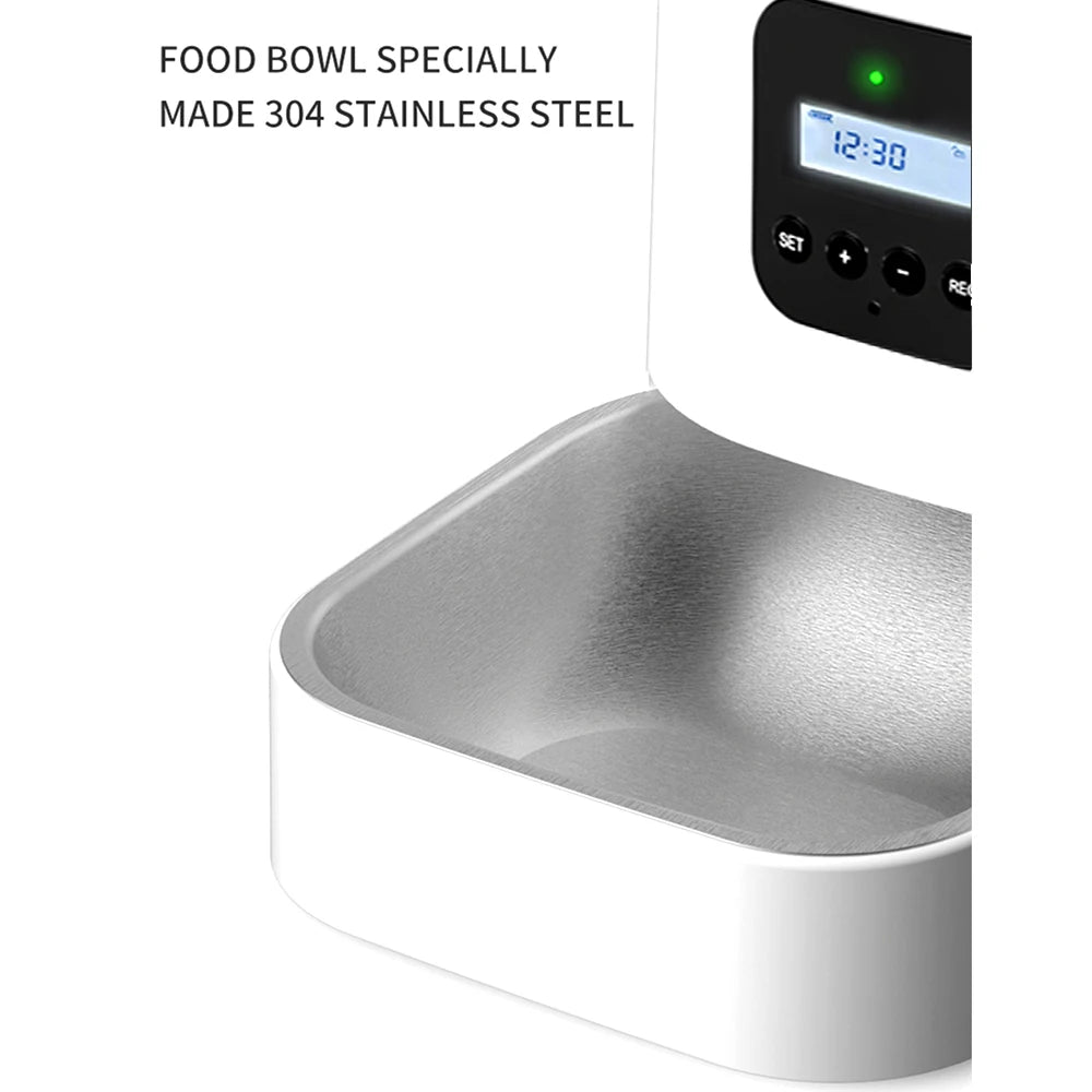 Iseebiz 3L Automatic Pet Feeder With Voice Record - Smart Feeding Solution