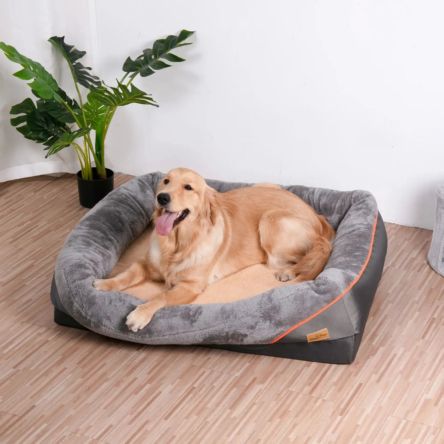 Jumbo Large Orthopedic Dog Bed Memory Foam Quilted Bolstered Pet Sofa Couch Elevated Cushion Warm Waterproof Mattress WLP Company