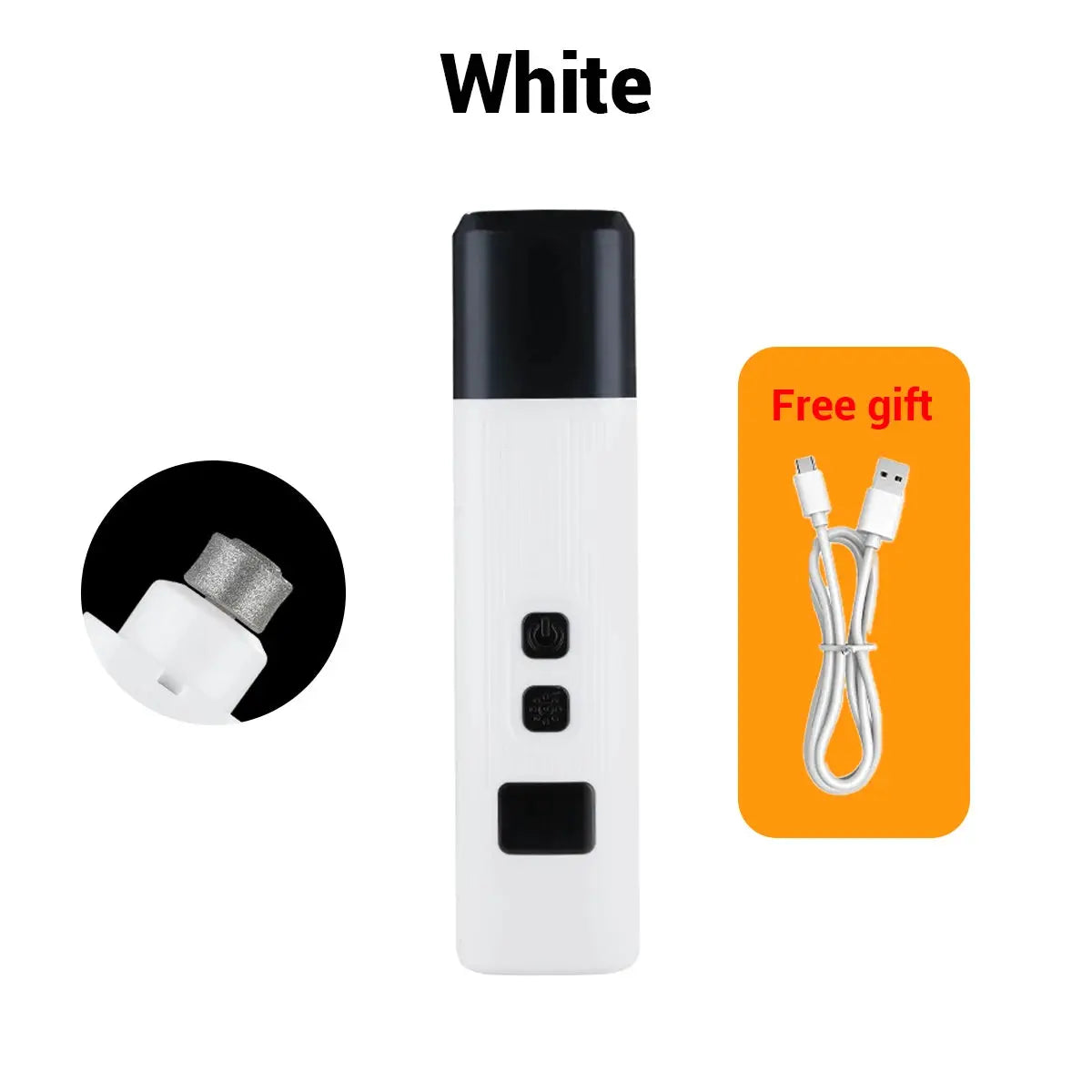 Electric Dog Nail Clippers for Dog Nail Grinders Rechargeable USB Charging LED Light Pet Quiet Cat Paws Nail Grooming Supplies WLP Company
