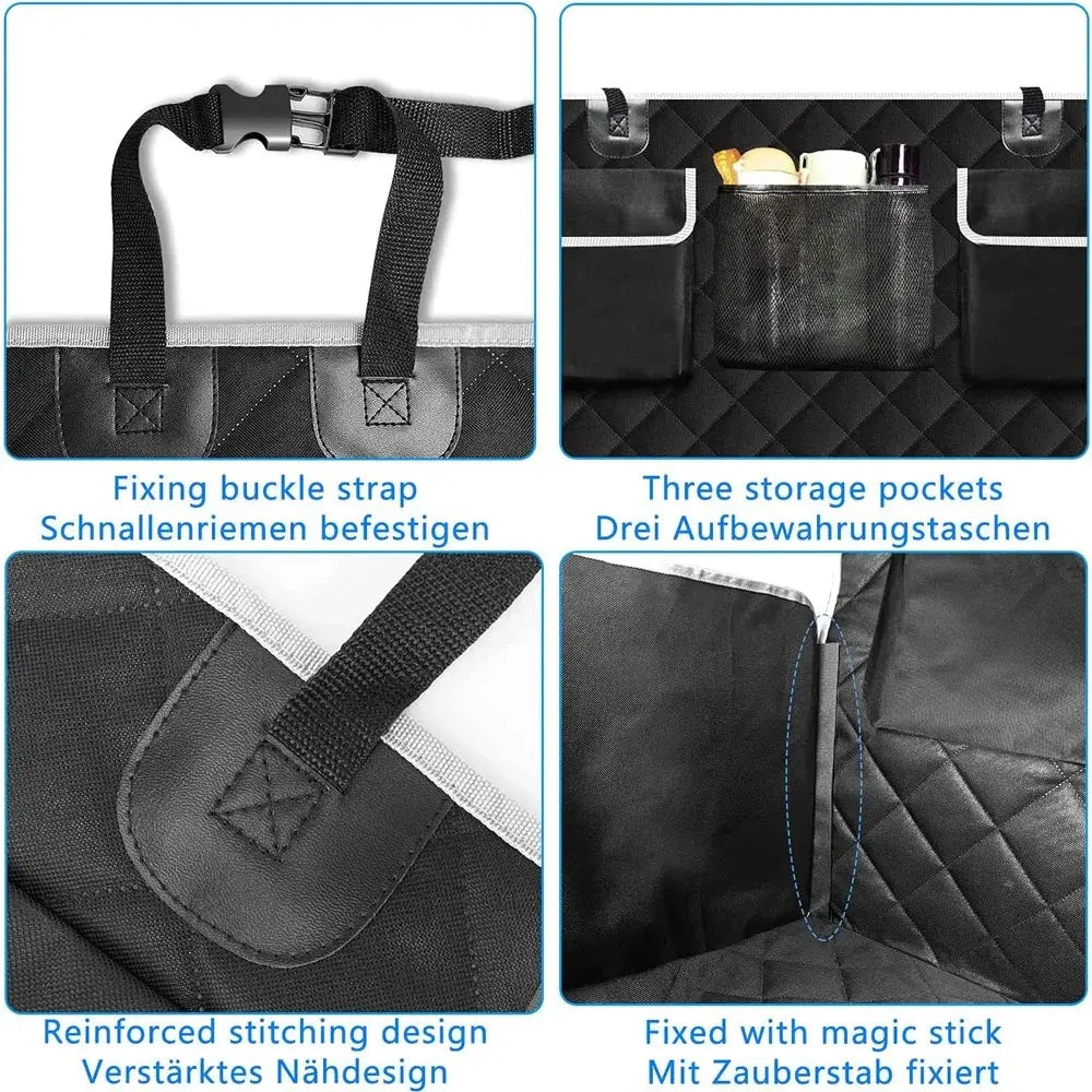 dog car seat cover 1 PC Waterproof Pet Car Seat Cover with Non-Slip Backing & Side Flaps Pockets Dog Car Trunk Mat for Pet Dog Cat Trunk SUV Travel WLP Company