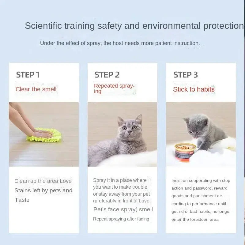 Forbidden Area Spray 120ml Prevent Cats From Getting Into Bed and Pulling Urine Anti-dog Urine Spray Indoor Dog Toilet Inducer WLP Company