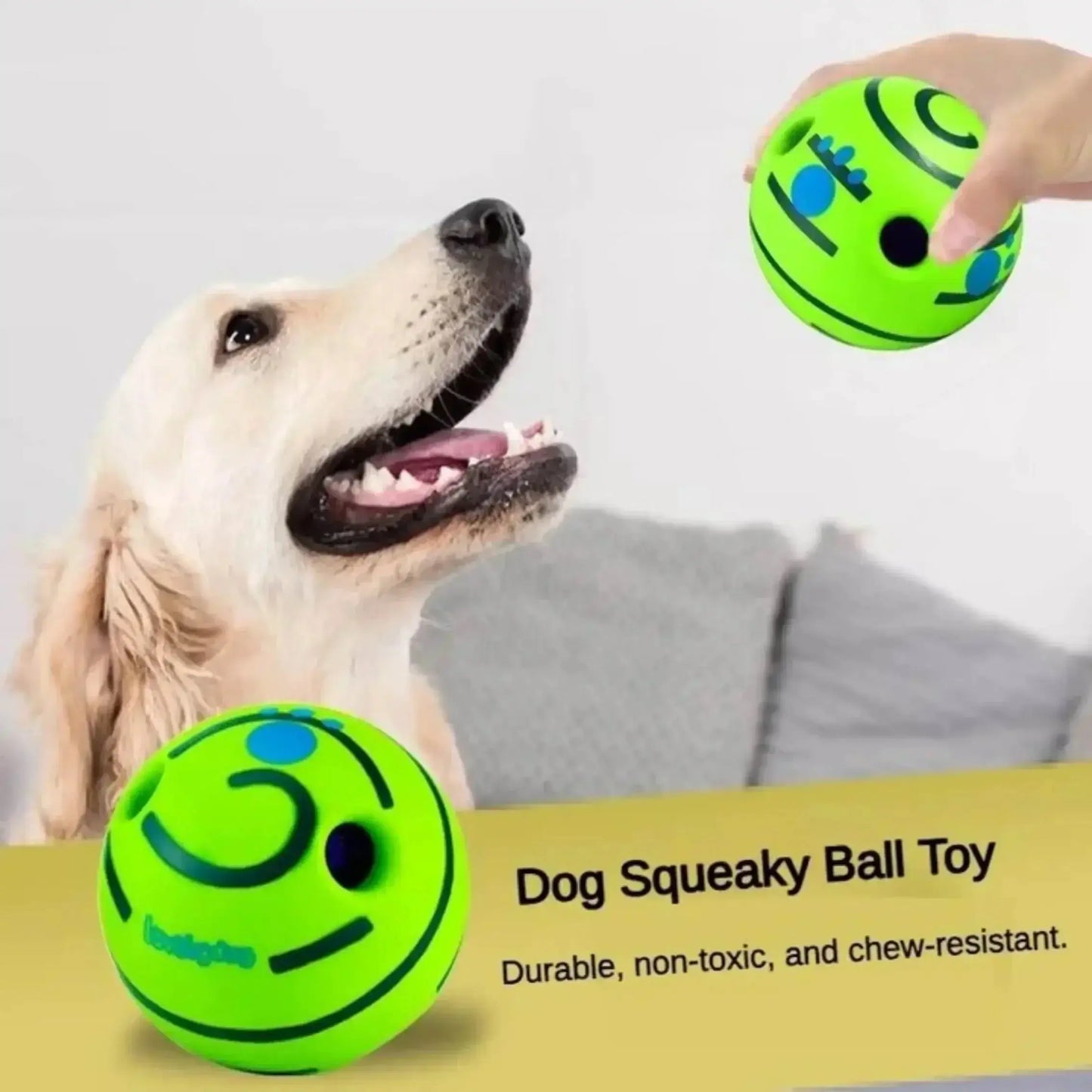 Pet Dog Toy Ball Wobble Wag Giggle Sound-Emitting Glow Ball Interactive Dog Toy Funny Indoor or Outdoor Play Agility Training WLP Company