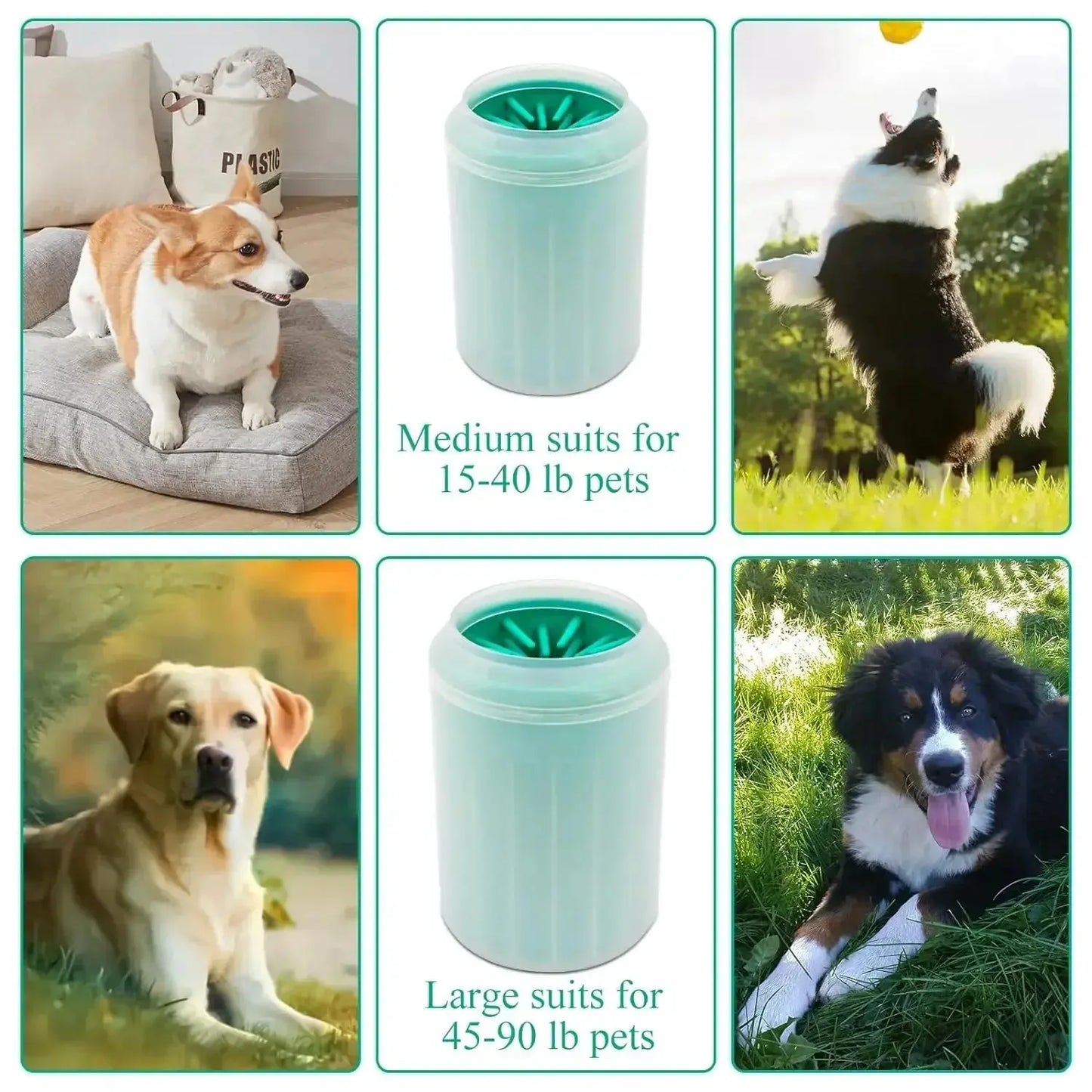 Pet Foot Wash Cup Soft Silicone Material Cat and Dog Foot Cleaner Portable Dog Foot Massage Pet Foot Bath Cleaning Supplies WLP Company