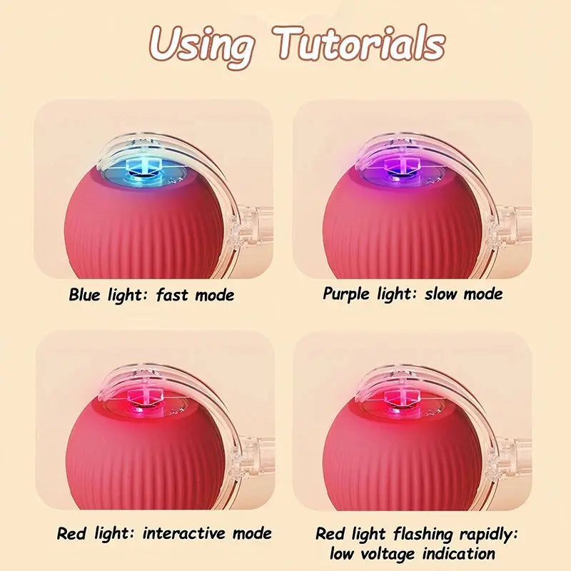Cat toys Cat Interactive Ball Toys Automatic Rolling Ball Faux Tail Rechargeable Smart Pet Electric Toy Dog Cat Training Imitate Mouse WLP Company