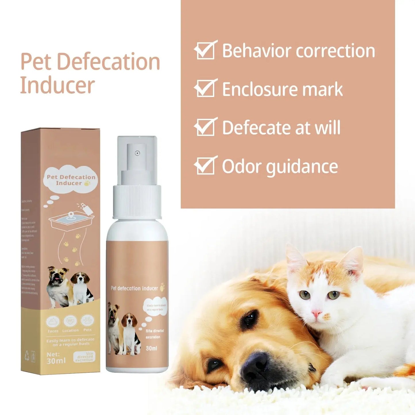 Pet Defecation Inducer Spray Positioning Defecation Indoor Outdoor Cat Potty Urinate Trainer Liquid Dog Toilet Training Spray WLP Company