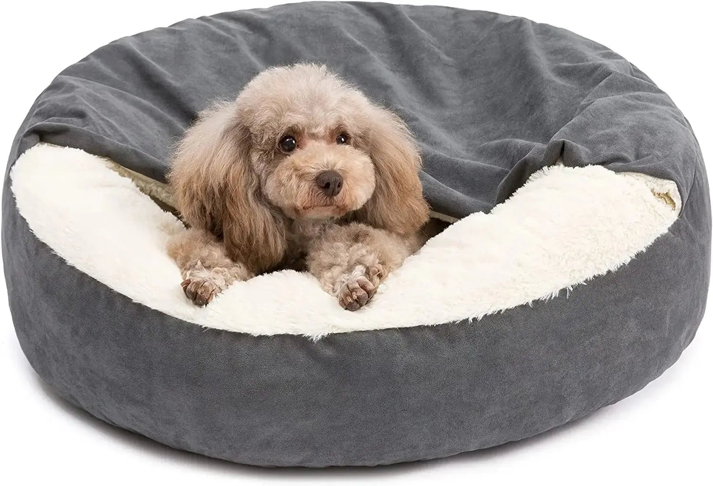 Semi-closed Dog Kennel Small and Medium Pet Sleeping Pad - Corduroy Winter Warm WLP Company