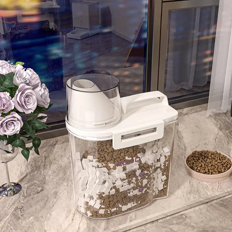 Sealed Cat Food Storage Bucket Vacuum Preservation Tank for Dog Food Moisture-proof and Dehumidifying Pet Dog Snack Storage Box WLP Company