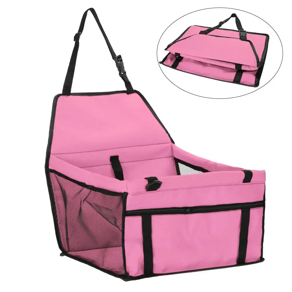 pet seat cover Adjustable Belt Travel Bag Carrier Durable Washable Car Seat Cover For Small Medium Large Dogs Black Portable Pet Seat WLP Company