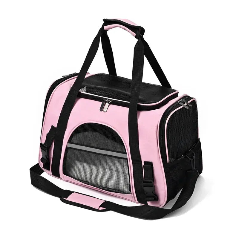 Portable Cat Carrier Bag Soft-Sided Pet Carrying Four-Sided Breathable Carrier Bags with Fur Pad Cats Handbag Travel Bag Transport Bag WLP Company