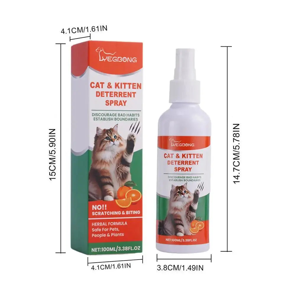 No Scratch Spray Repel Urinating Stop Sofa Chewing Gnawing Forbidden Area Natural Scratch Training Pet Training Liquid For Cats WLP Company