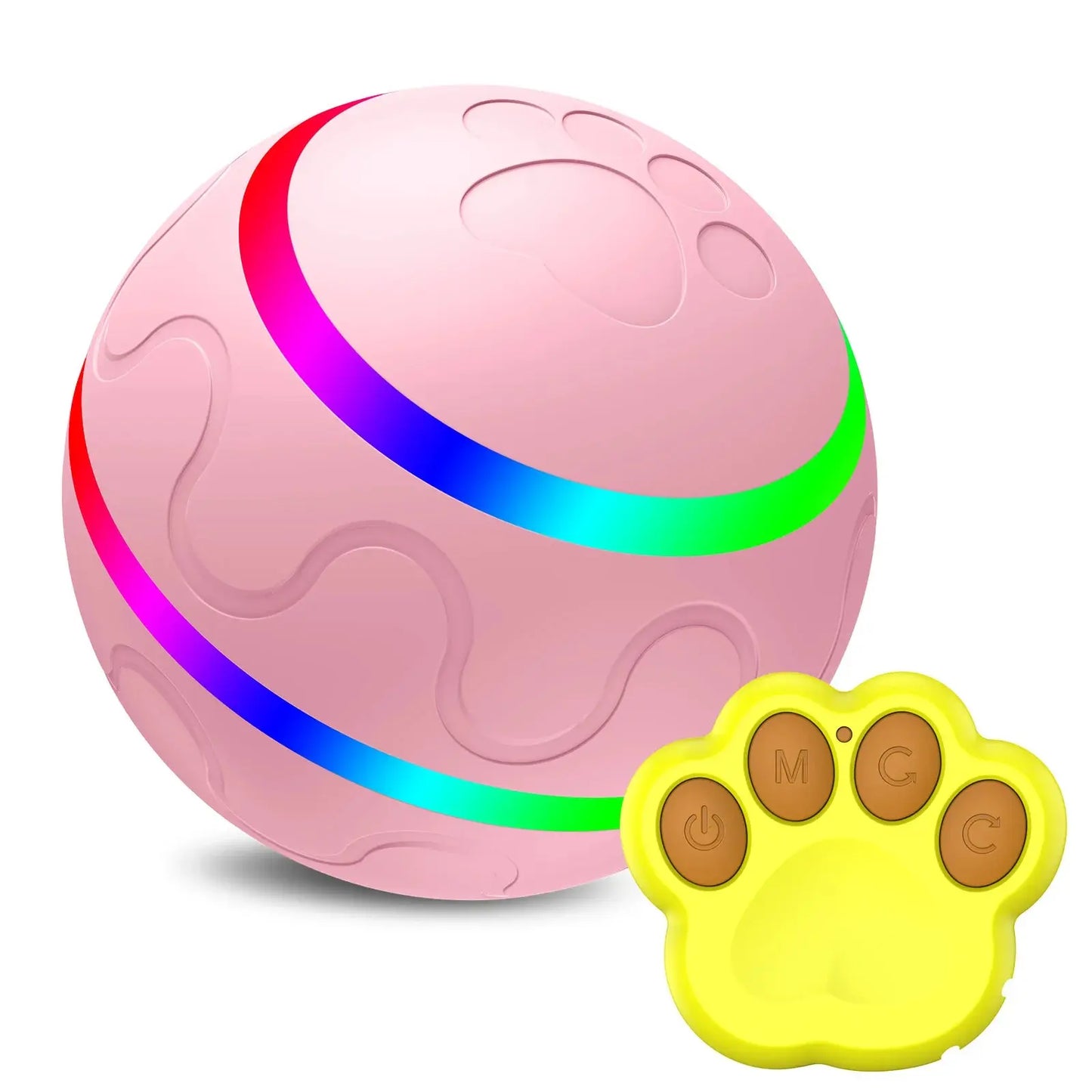 interactive pet toy Smart Interactive Pet Ball Remote Control Flashing Rolling Jumping Rotating Waterproof Dog Chew Toy Ball for Aggressive Chewers WLP Company