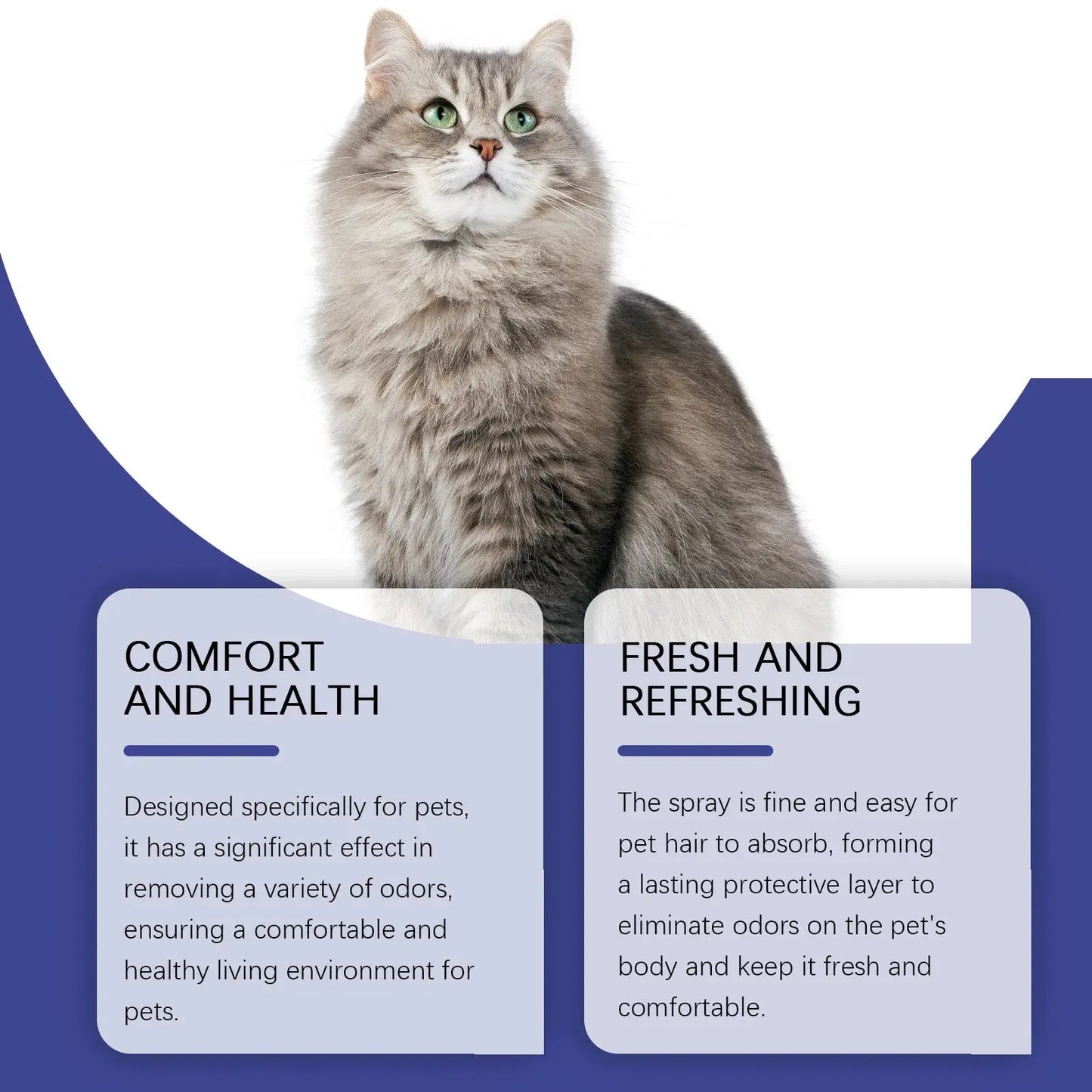 Pet Deodorant Spray for Cats & Dogs - Kitten Puppy Bad Breath Freshener Long-Lasting Perfume Odor Remover Pet Cleaning Supplies WLP Company