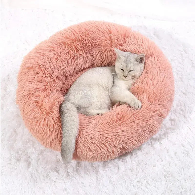 40-90cm Round Pet Bed for Large Dog Bed Super Soft Cat Bed Long Plush Dog House for Medium Dog House Winter Warm Sleeping WLP Company