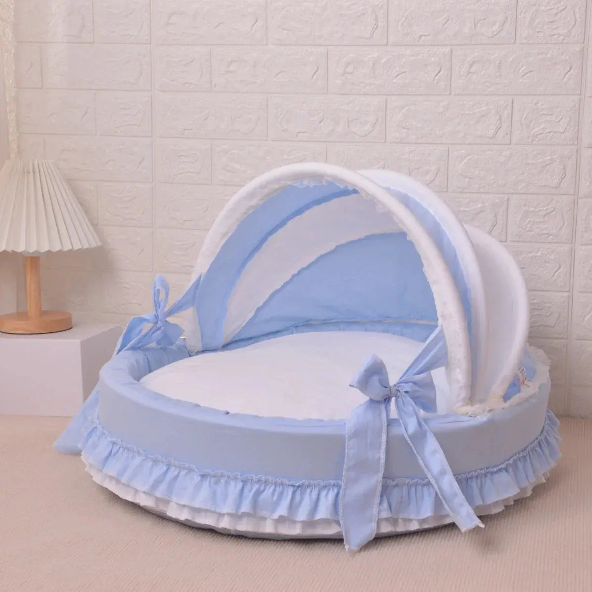 High-End Comfort Luxury Pet Bed - Coral Velvet Cradle with Aluminum Bracket WLP Company