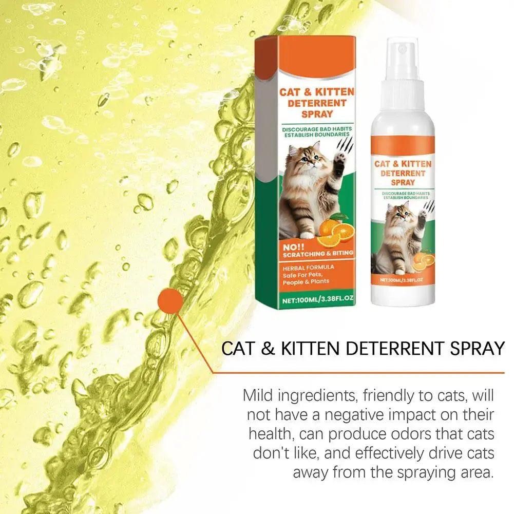 No Scratch Spray Repel Urinating Stop Sofa Chewing Gnawing Forbidden Area Natural Scratch Training Pet Training Liquid For Cats WLP Company