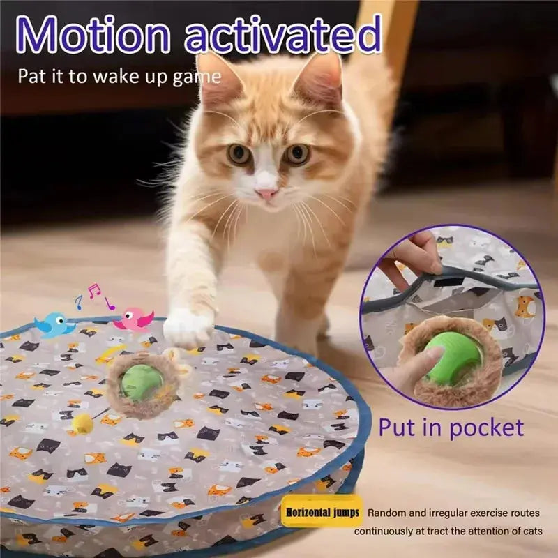 Smart Interactive Cat Toys Ball Fast Rolling in Pouch Hide and Seek Kitten Toy Motion Activated Interactive Cat Toy for Indoor WLP Company