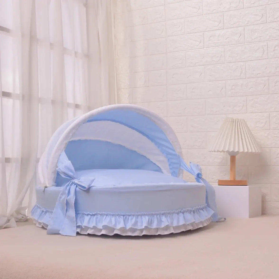 High-End Comfort Luxury Pet Bed - Coral Velvet Cradle with Aluminum Bracket WLP Company