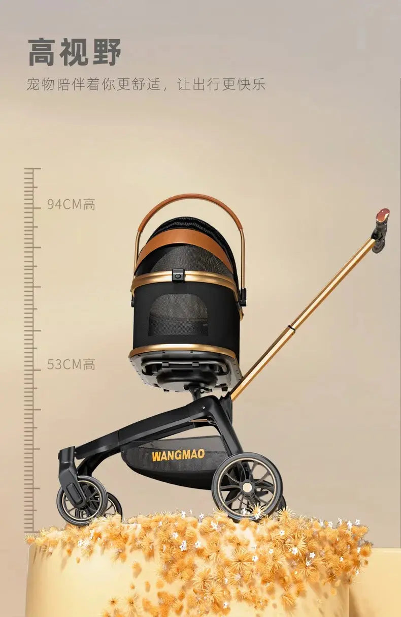 Luxury Dog Stroller Artifact Car Portable Split Folding Small Pet Cart Pet Stroller Dog Trolley Stroller for Cat WLP Company