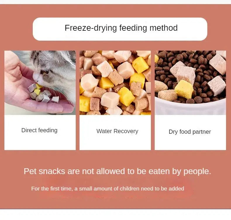 pet snacks Freeze-Dried Snacks: Chicken, Duck, Raw Bone Meat for Dogs and Cats WLP Company