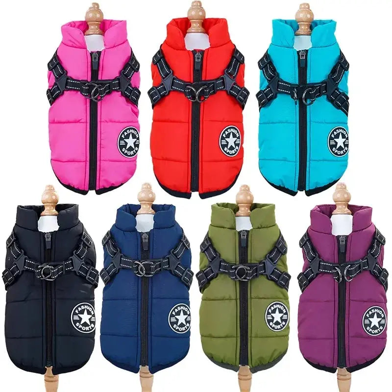 Dogs Jacket with Harness - Waterproof Winter Coat WLP Company