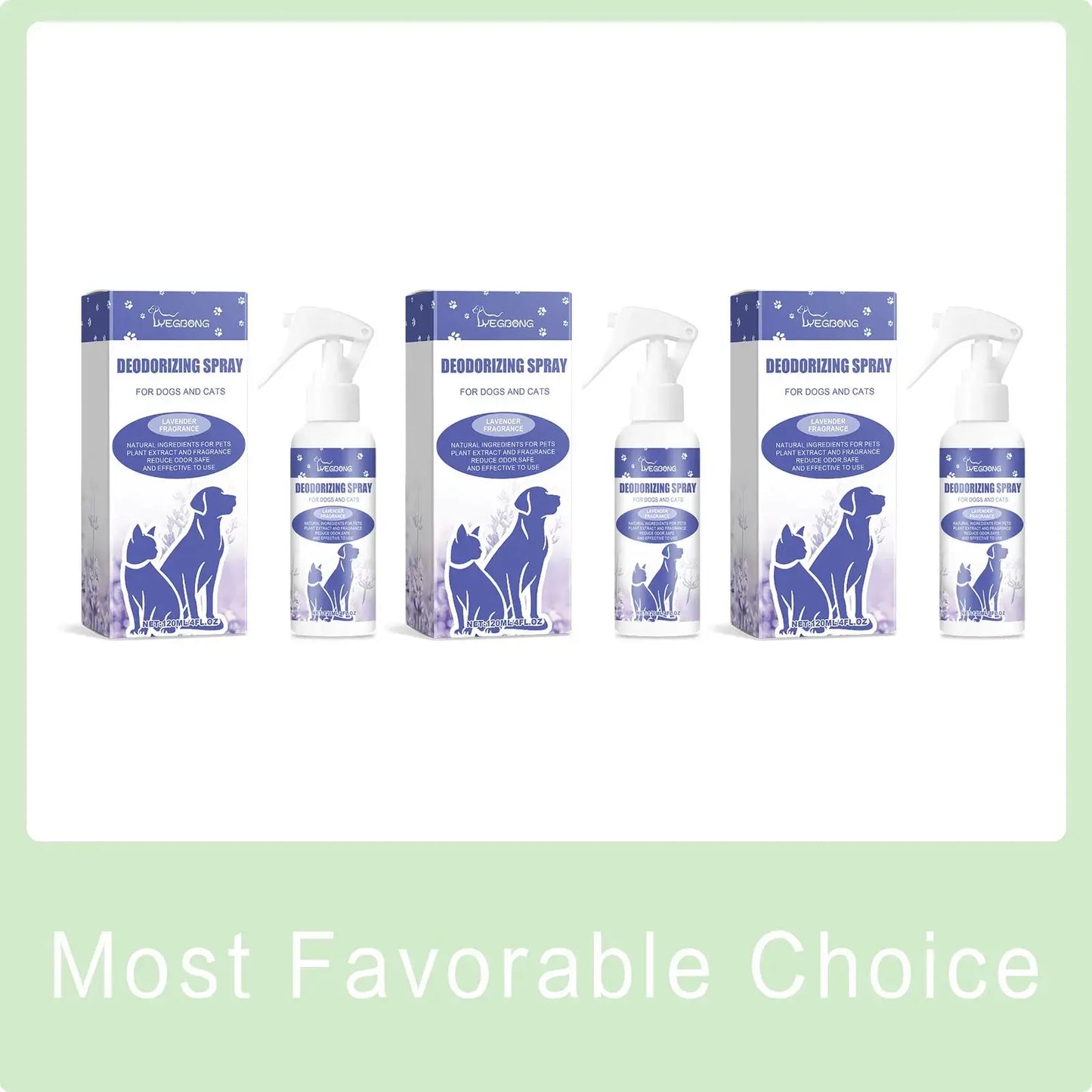 Pet Deodorant Spray for Cats & Dogs - Kitten Puppy Bad Breath Freshener Long-Lasting Perfume Odor Remover Pet Cleaning Supplies WLP Company