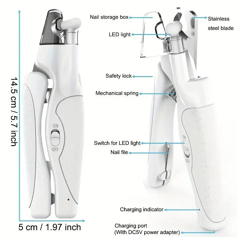 pet nail clipper Cat & Dog Nail Clipper Set – Professional Pet Claw Trimmer with Safety Guard, Nail Grinder & Scissors for Small To Large Pets WLP Company