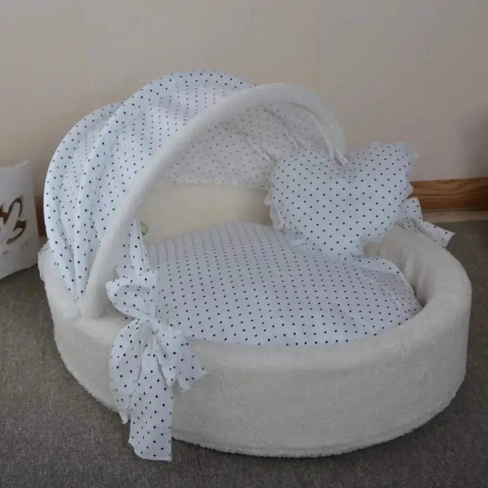 High-End Comfort Luxury Pet Bed - Coral Velvet Cradle with Aluminum Bracket WLP Company