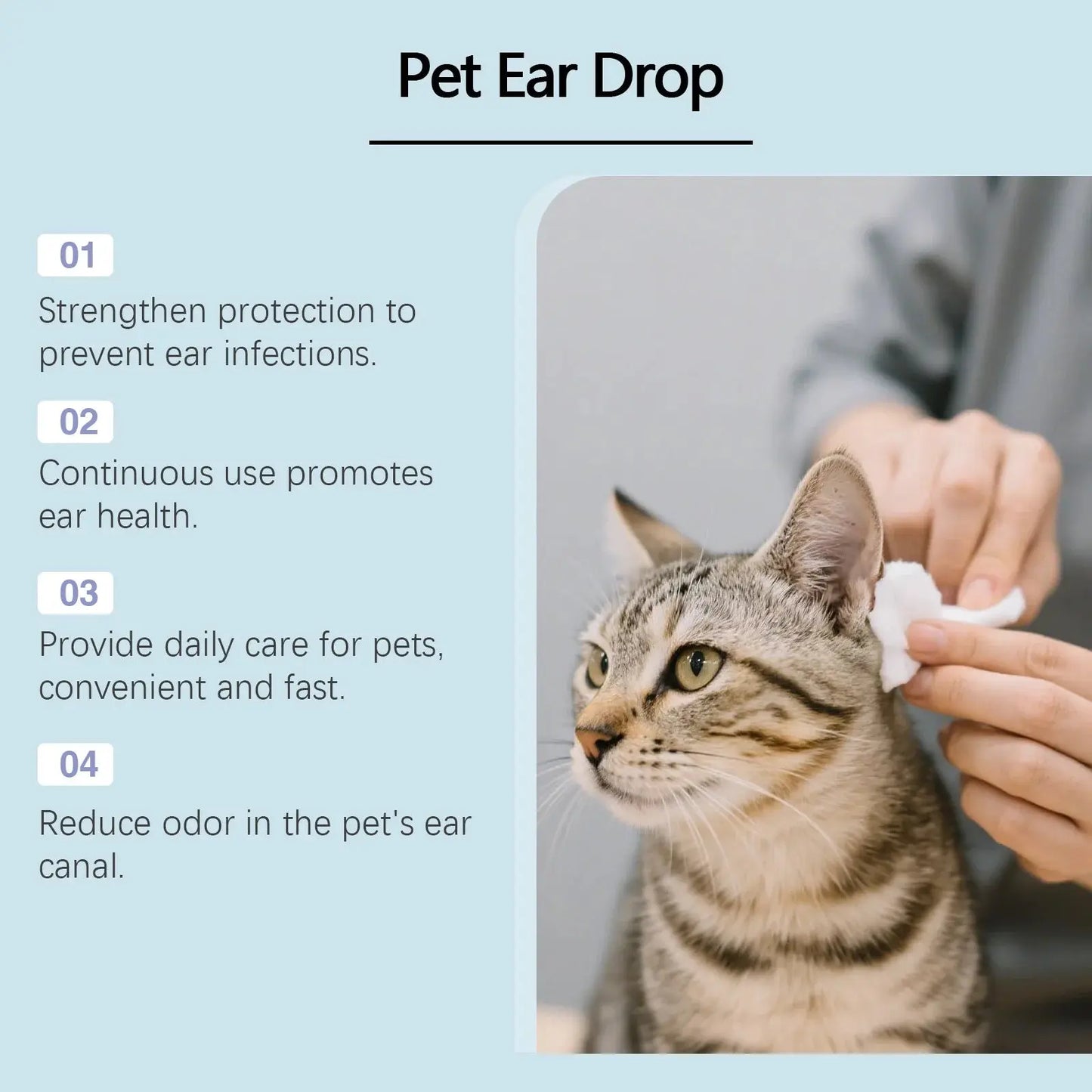Pet Ear Drops - 60ml Gentle Cleaner for Cats & Dogs, Remove Ear Wax, Soothe & Nourish Ears, Universal Ear Care Solution WLP Company