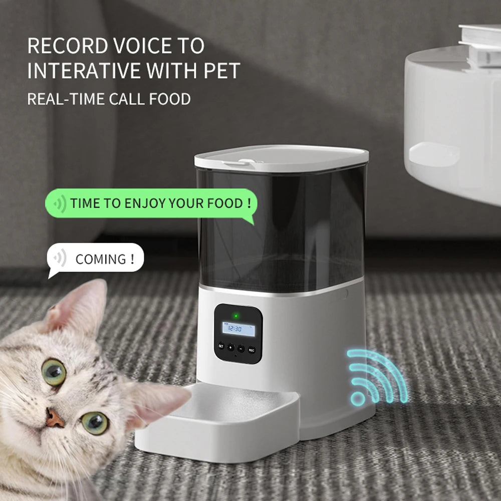 Iseebiz 3L Automatic Pet Feeder With Voice Record - Smart Feeding Solution