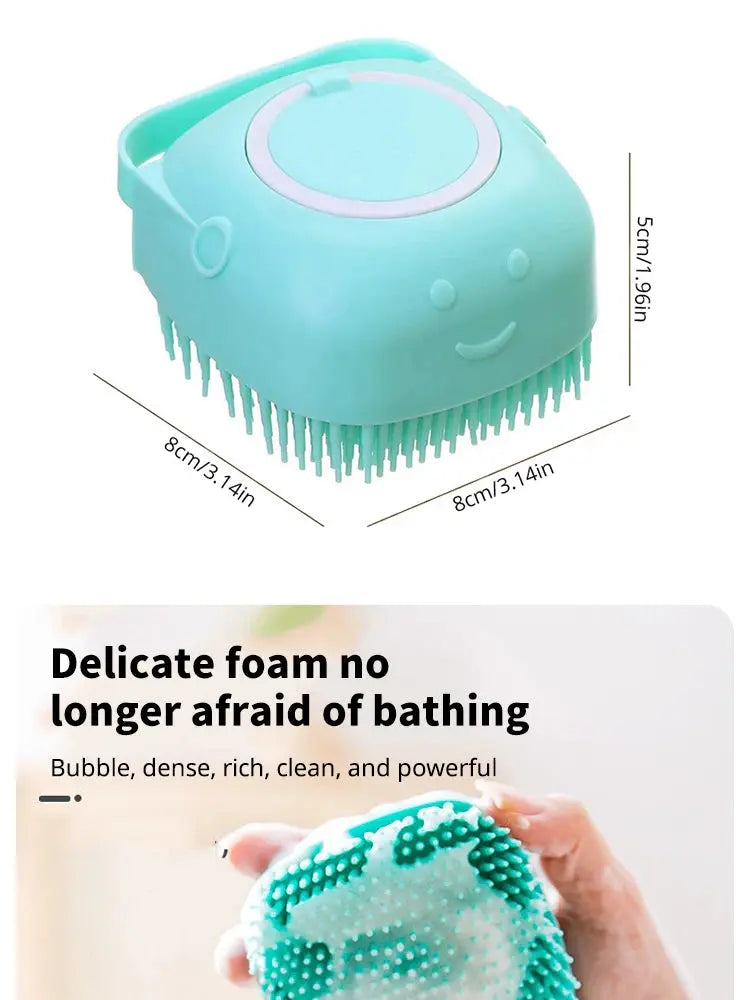 Pet bathing shower Soft Silicone Bathing Shower Massager | Gentle & Effective - PetCare WLP Company