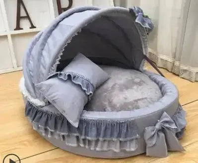 High-End Comfort Luxury Pet Bed - Coral Velvet Cradle with Aluminum Bracket WLP Company